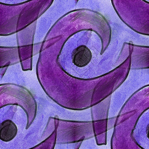 印迹水彩紫色人物绘画无缝背景艺术图片