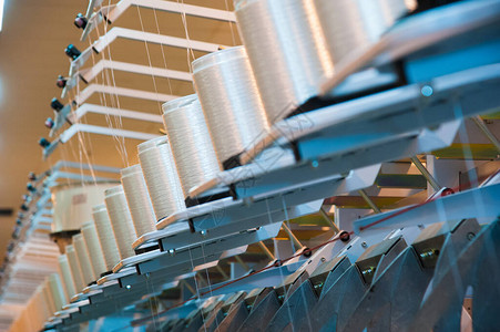 工业织布生产线纺织厂背景图片
