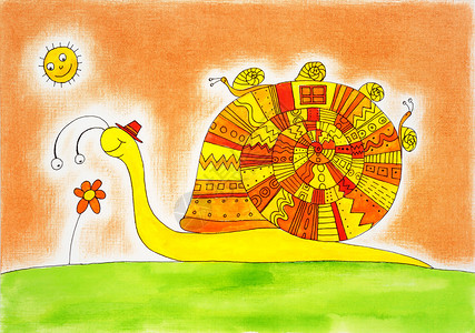 Snail家庭儿童绘画背景图片