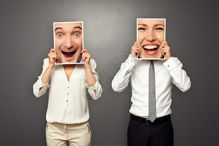 男人和女人用激动的面图片