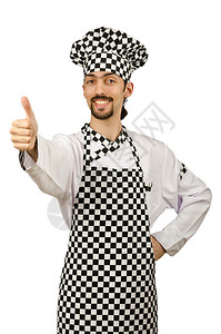 围裙的男厨师图片