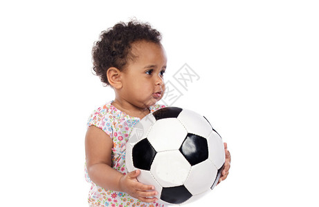 带足球的婴儿图片