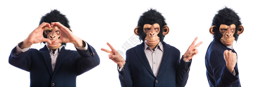 猴子姿态素材做胜利姿态的猴子人背景