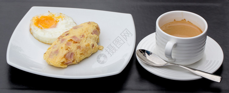 蛋甜和咖啡图片