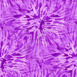 白色丝绸上的紫色无缝扎染图案手绘面料结节蜡染Shi图片