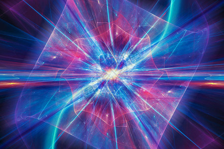 希格斯量子理论计算机生成的抽象背景3D投设计图片
