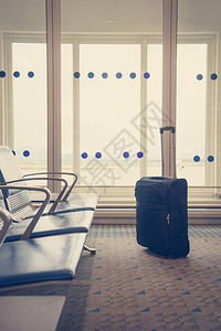 在机场终点站旅行李在机场启程休图片