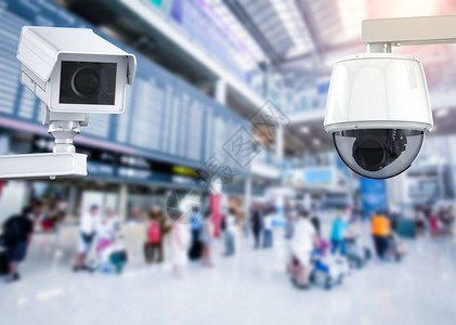 威慑3d提供机场背景的CCTV摄像设计图片