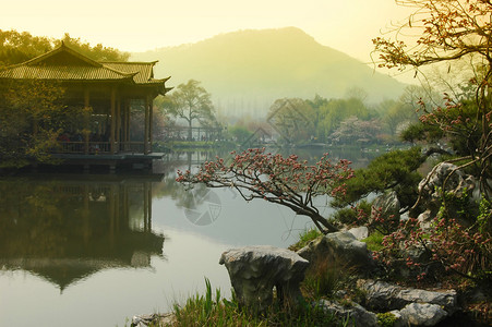 杭州西湖大景图片