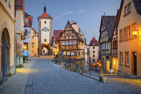 RothenburgodderTauber在德国巴伐利亚的一个城镇图片