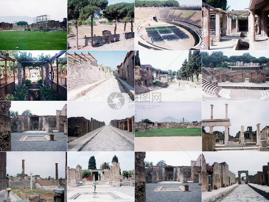 意大利庞贝古城遗址图片