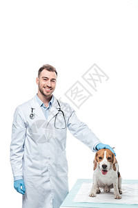 男笑着的兽医图片