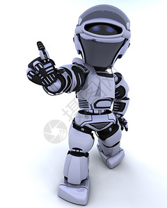 3D渲染的机器人人偶背景图片