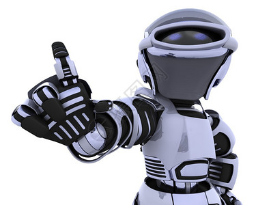 3D渲染的机器人人偶背景图片