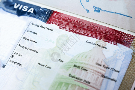 护照与美国签证入境被承认图片