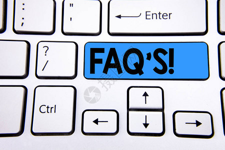显示Faq的励志电话的书写笔记商业照片展示了为在线产品回答的多个问题图片