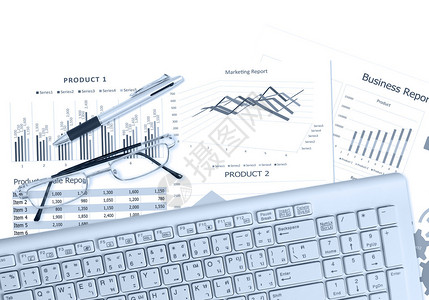 业务和财务报告办公室办公桌上图片