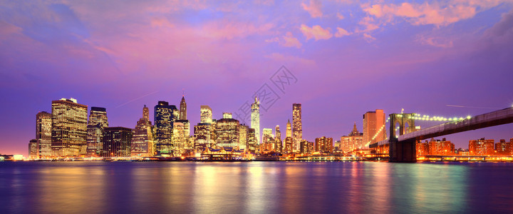 纽约市曼哈顿下城天际线图片
