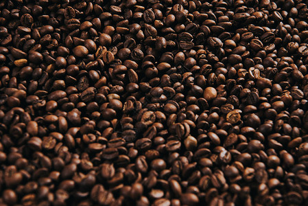 烘焙过程中咖啡豆的质地背景图片