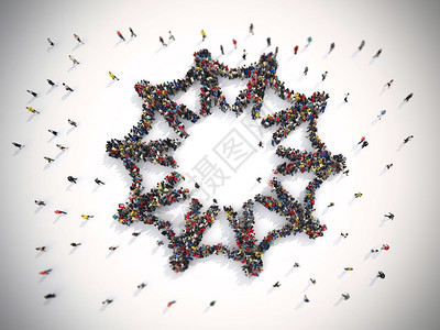 异族3D渲染形成世界团结的象征设计图片