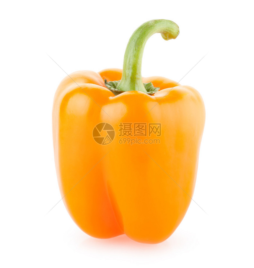 孤立在白色背景上的橙色辣椒粉图片