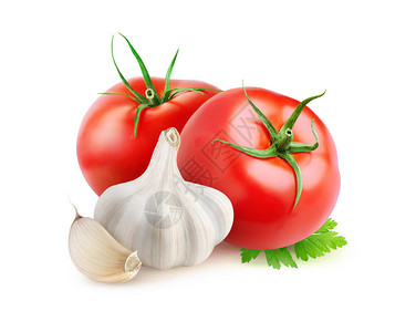 西红柿和大蒜图片