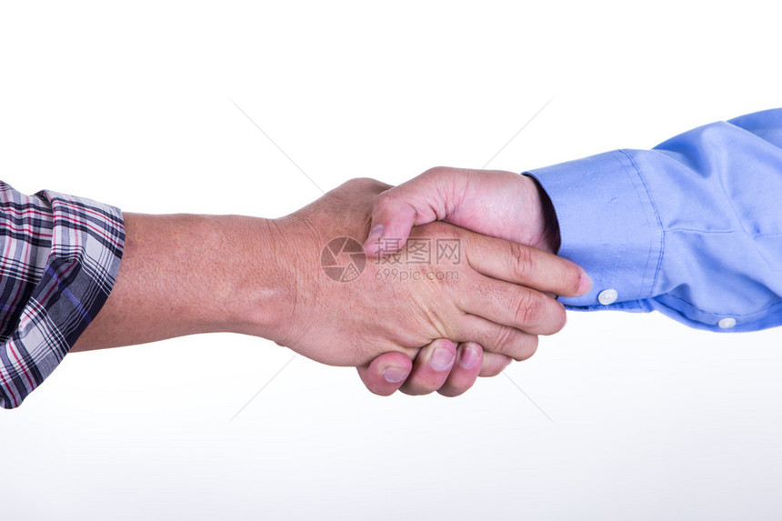 支持信任伙伴关系的坚定握手形象图片