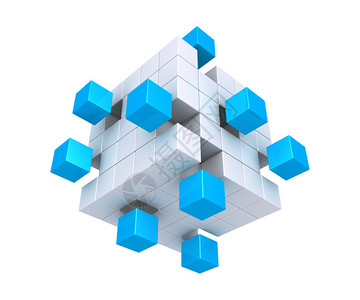 3d立方体从由立方体制成的方形物图片