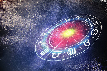 占星学和星座概念3D在圆圈中展示了设计图片