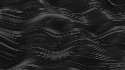 混浊4k中的抽象黑色橡胶波浪线设计图片