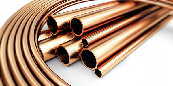 全铜水管连接件铜金属管3d插图设计图片