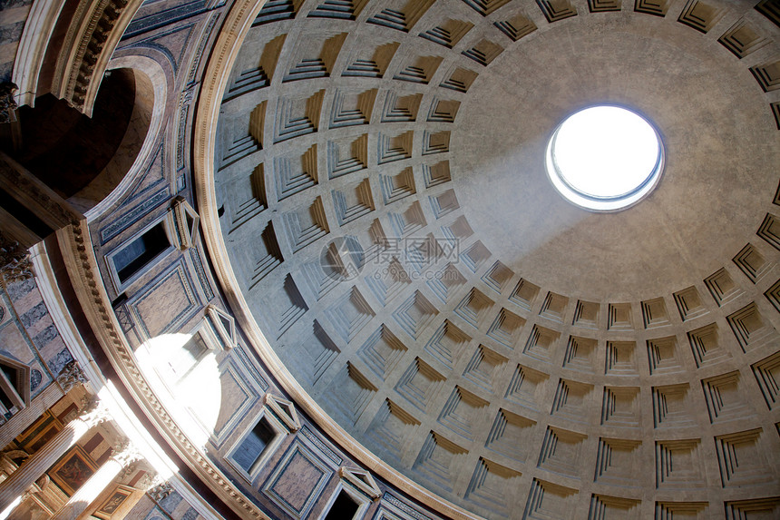 罗马一神殿的内地由上而下著名图片