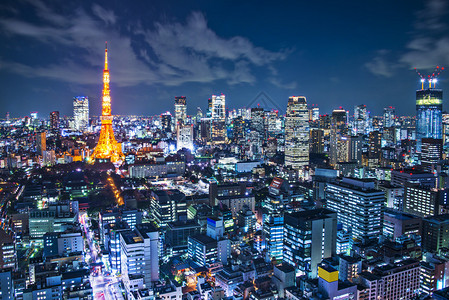日本东京的东京塔图片