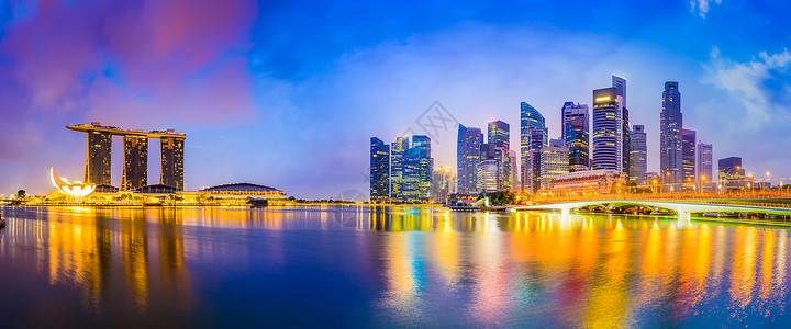 新加坡海湾的天际线图片