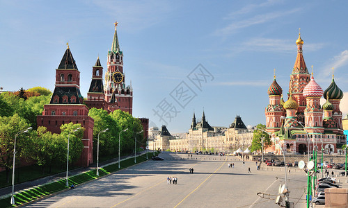 白天的莫斯科红场图片