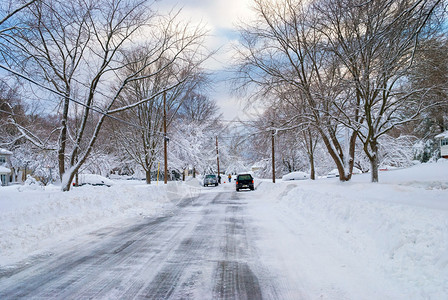 新泽西州马纳拉潘大雪过后图片