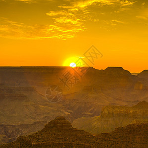 大峡谷日落从南环沙图片