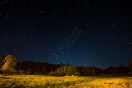 唯美的夜景星空星星背景图片
