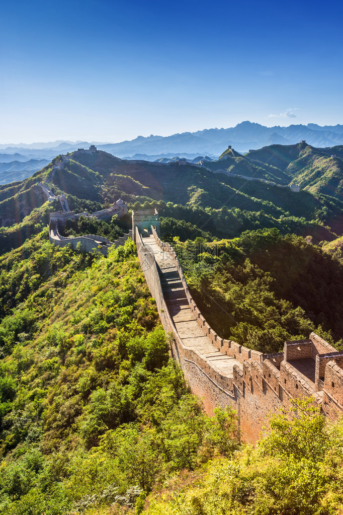 走在长城上图片