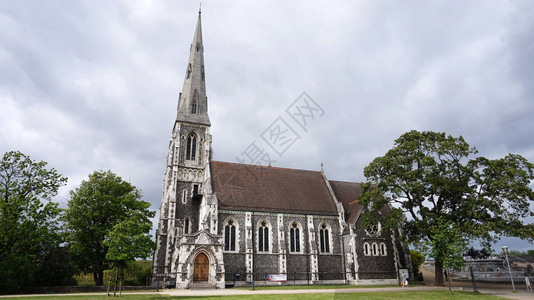 圣奥尔本的英国教堂Denengelskekirke也被称为英国教堂图片