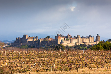 LanguedocRosellon的Carcassonne城堡图片
