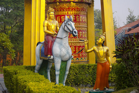 尼泊尔蓝毗尼的佛陀生活场景图片