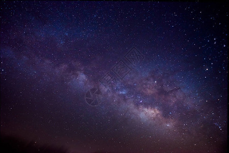 银河系天文摄影长时间曝光图片