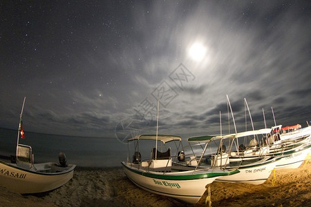 海洋之夜的星和墨西哥南下加利福图片