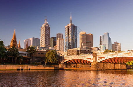 澳大利亚墨尔本的现代架构由澳背景图片