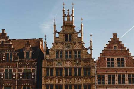 比利时根特传统建筑的美丽建筑结构图图片