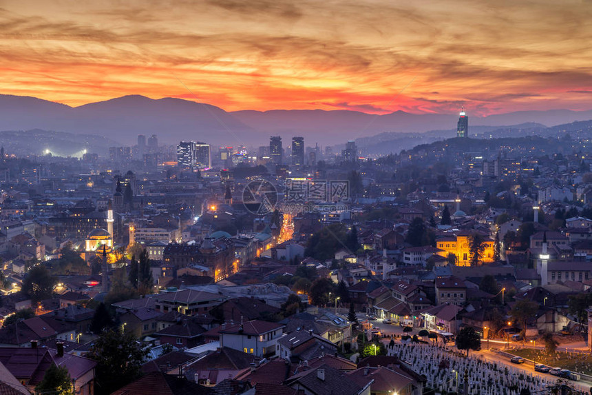 波斯尼亚的萨拉热窝首都图片