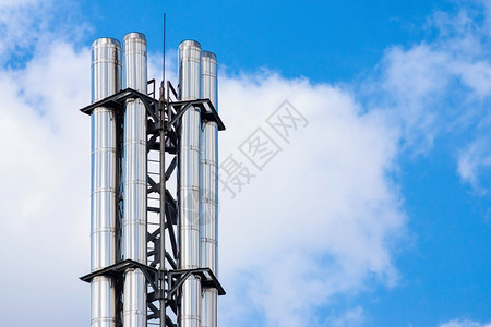 气体锅炉烟道的大型金属设计背景图片