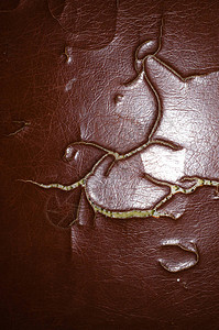 皮革制品上的裂纹撕裂宏观破裂的皮肤皮图片