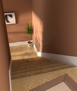 现代楼梯内部3d图片